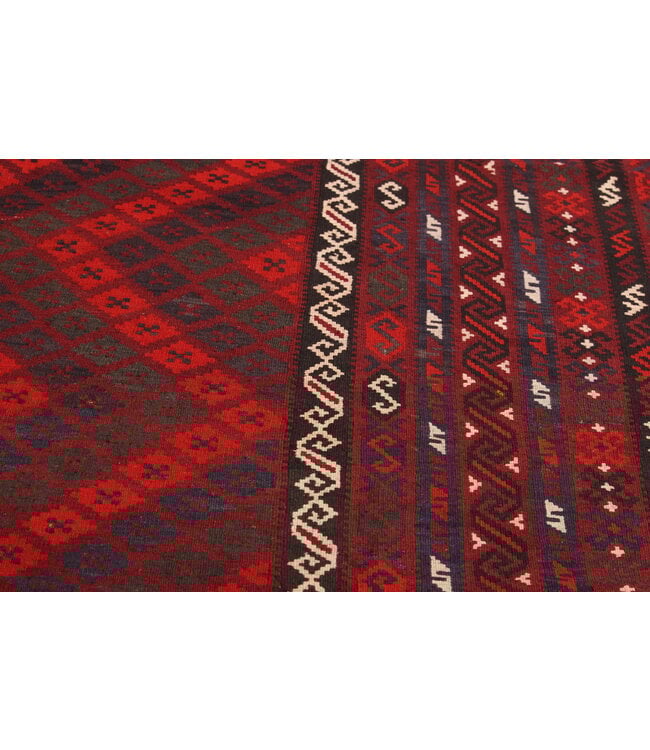 448x286cm  Vintage Kelim teppich im alten Stil aus 100 % Wolle Maimana