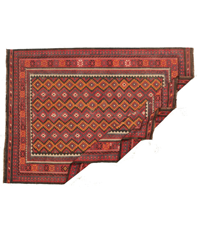 284x207cm  Vintage Kelim teppich im alten Stil aus 100 % Wolle Maimana