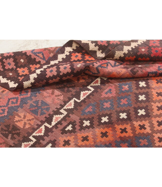 363x268cm Vintage Kelim teppich im alten Stil aus 100 % Wolle Maimana