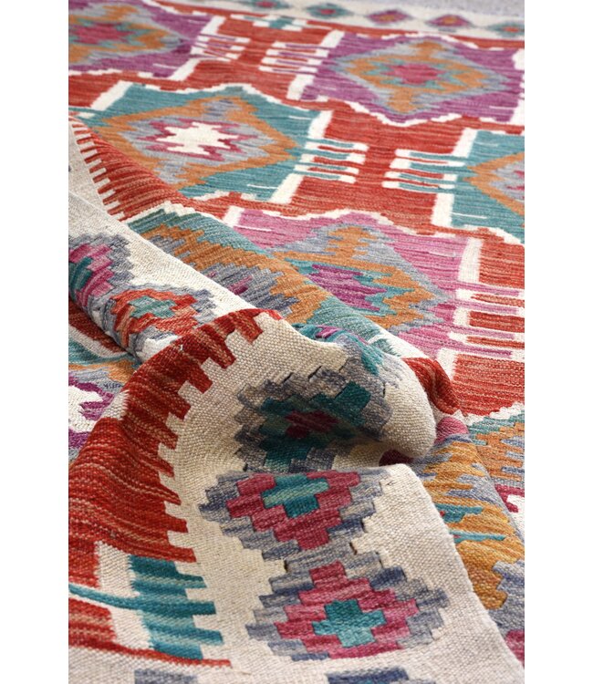 251x182 cm Handwoven Traditional Kelim Area Rug Wool Carpet