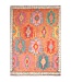 Kelimshop 196x152 cm Handgeweven Traditionele Kelim Vloerkleed Wol Tapijt