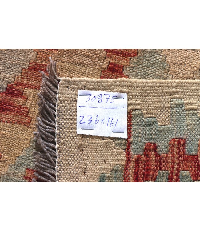 236x161 cm Handgewebter Traditioneller Kelim Teppich Woll