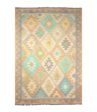Kelimshop 286x191 cm Handgeweven Traditionele Kelim Vloerkleed Wol Tapijt Kelimshop 286x191 cm Handgeweven Traditionele Kelim Vloerkleed Wol Tapijt