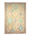 Kelimshop 286x191 cm Handgewebter Traditioneller Kelim Teppich Woll