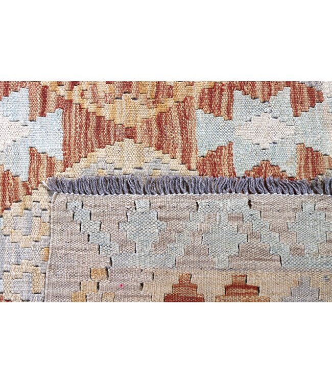 286x191 cm Handgeweven Traditionele Kelim Vloerkleed Wol Tapijt