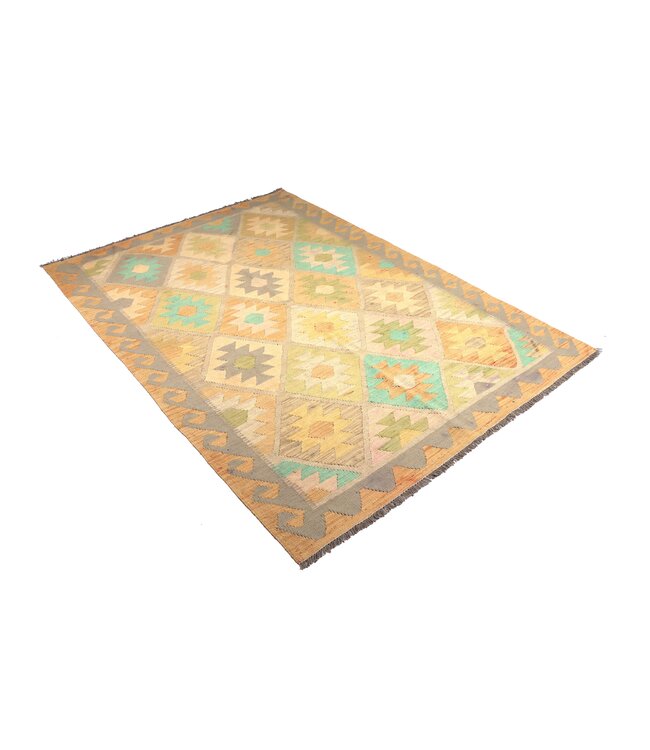 286x191 cm Handwoven Traditional Kelim Area Rug Wool Carpet