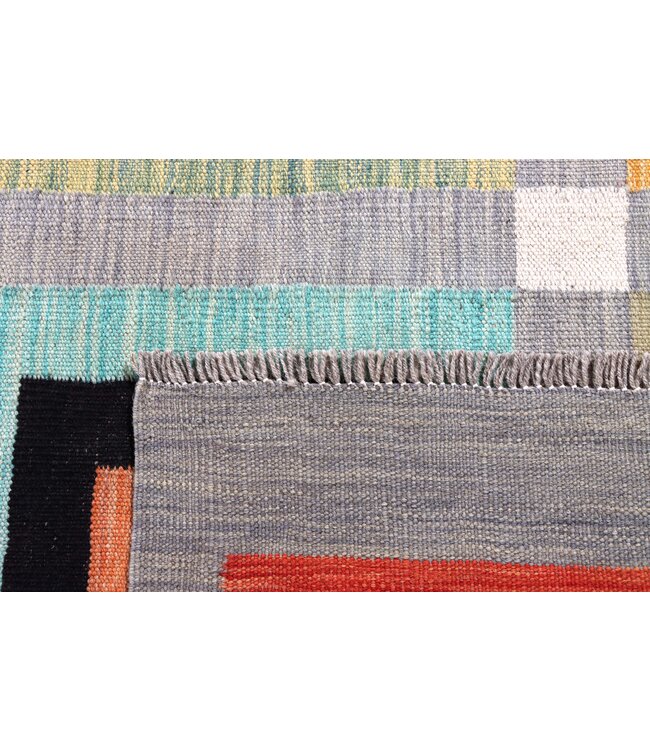 298x192 cm Handgeweven Moderne  Wollen Kelim Tapijt