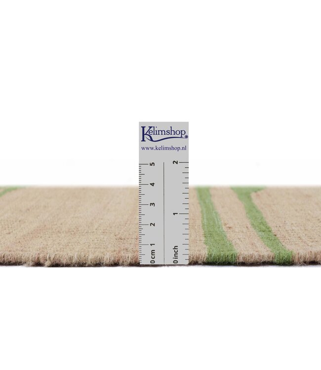 297x196 cm Handgewebter Moderner  Woll-Kelim-Teppich