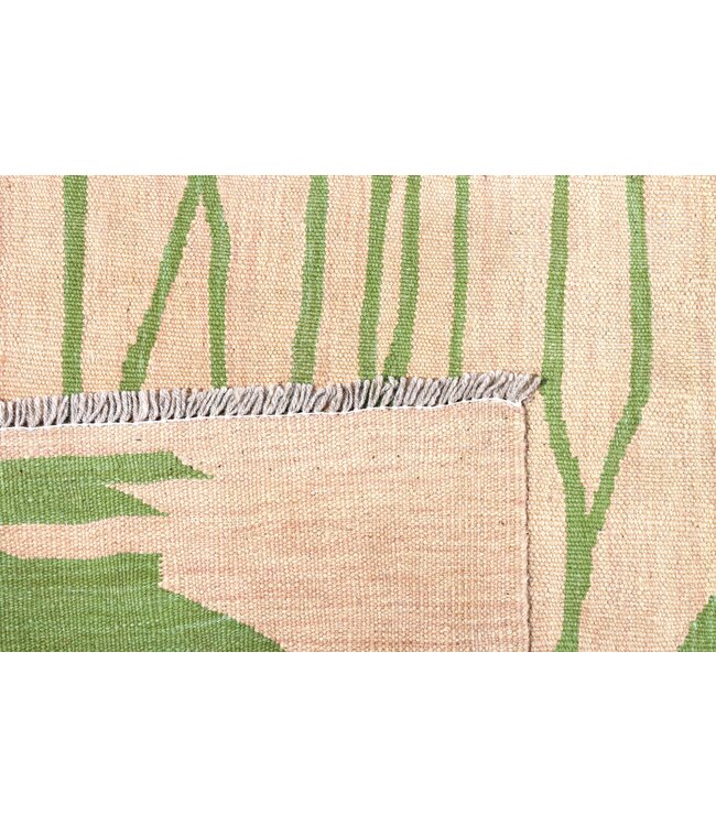 297x196 cm Handgewebter Moderner  Woll-Kelim-Teppich