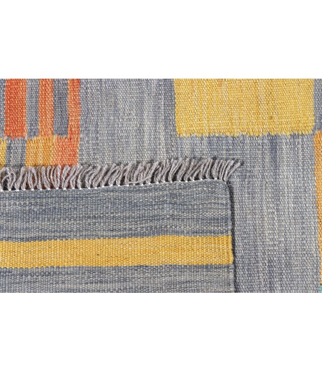 247x164 cm Handgewebter Moderner  Woll-Kelim-Teppich