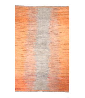 Kelimshop 252x174 cm Handgewebter Moderner  Woll-Kelim-Teppich