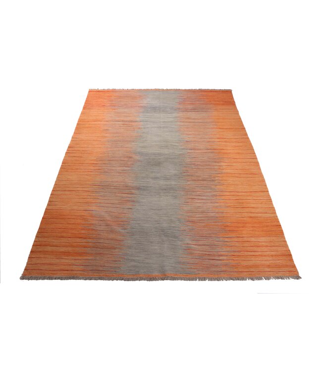 252x174 cm Handgeweven Moderne  Wollen Kelim Tapijt