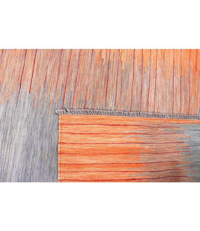 252x174 cm Handgewebter Moderner  Woll-Kelim-Teppich