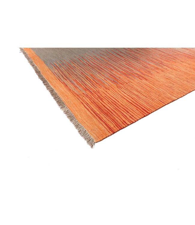 239x175 cm Handgewebter Moderner  Woll-Kelim-Teppich