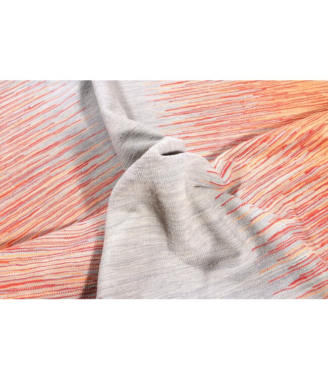 239x175 cm Handwoven Modern Red Wool Kilim Rug