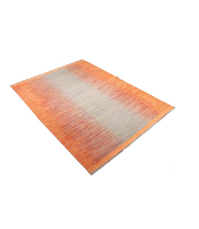 239x175 cm Handgewebter Moderner  Woll-Kelim-Teppich