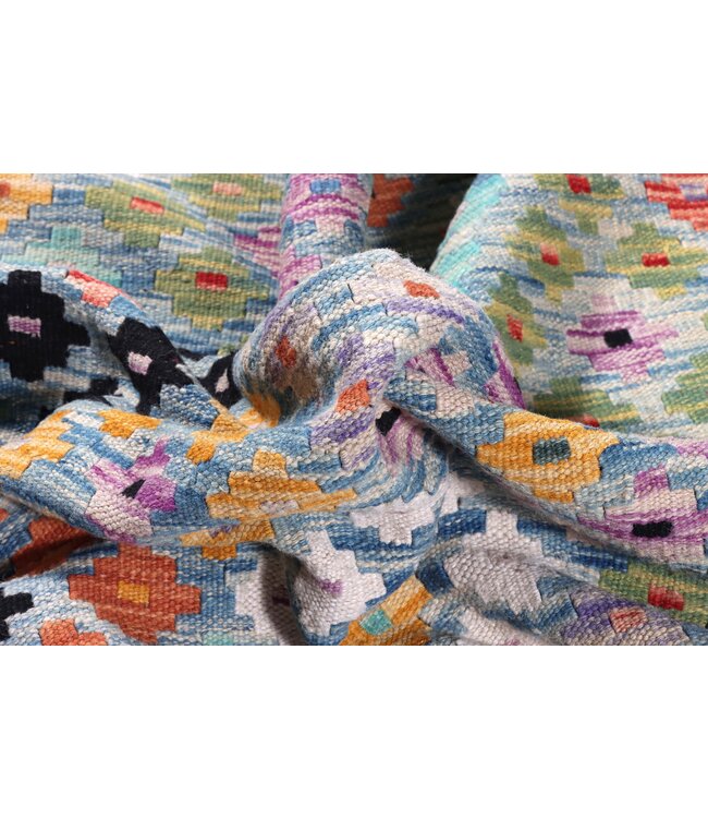 303x211 cm Handwoven Modern Red Wool Kilim Rug