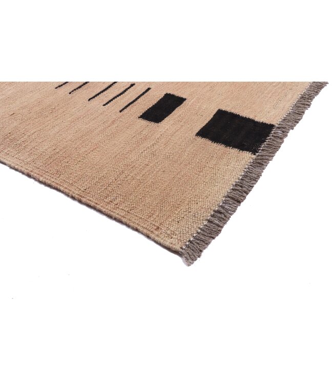 182x172 cm Handgewebter Moderner  Woll-Kelim-Teppich