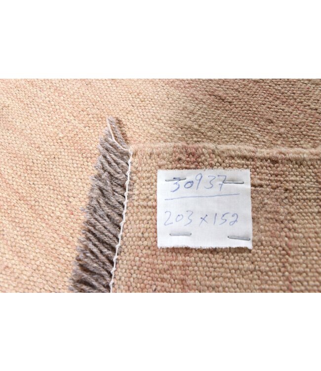 203x152 cm Handgewebter Moderner  Woll-Kelim-Teppich