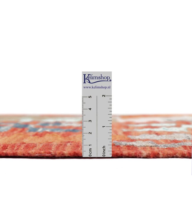 248x204 cm Handgeweven Traditionele Kelim Vloerkleed Wol Tapijt