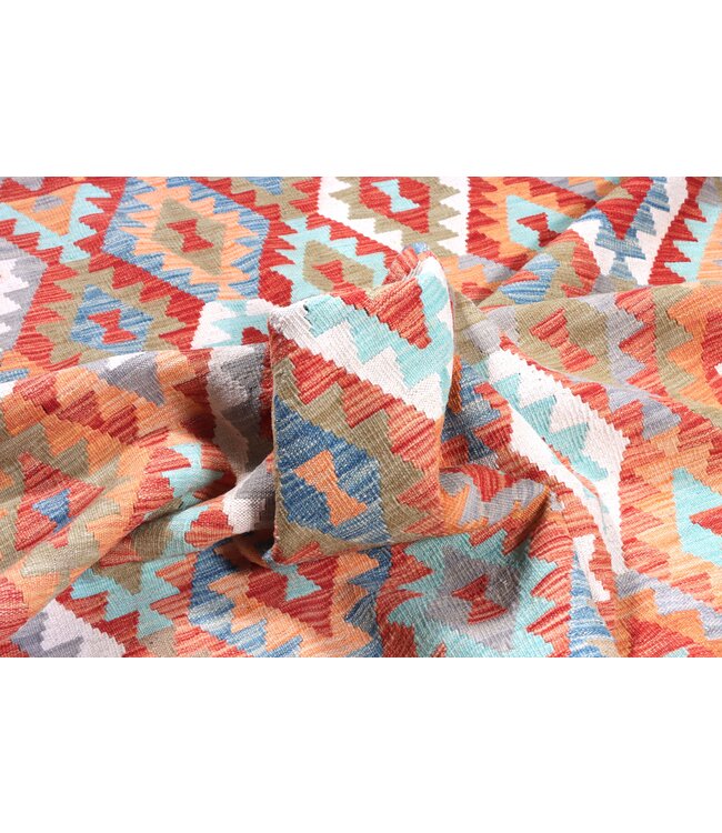 248x204 cm Handwoven Traditional Kelim Area Rug Wool Carpet