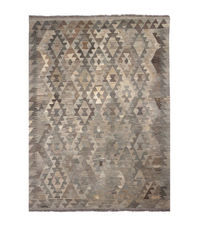 197x150 cm Handwoven Natural  Wool Kelim Area Rug