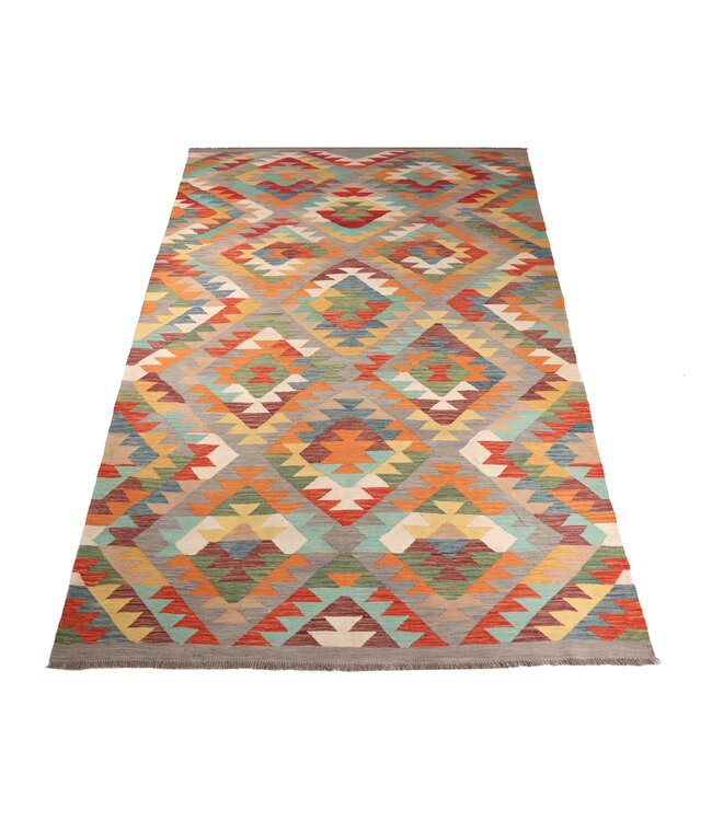 303x191 cm Handgewebter Traditioneller Kelim Teppich Woll