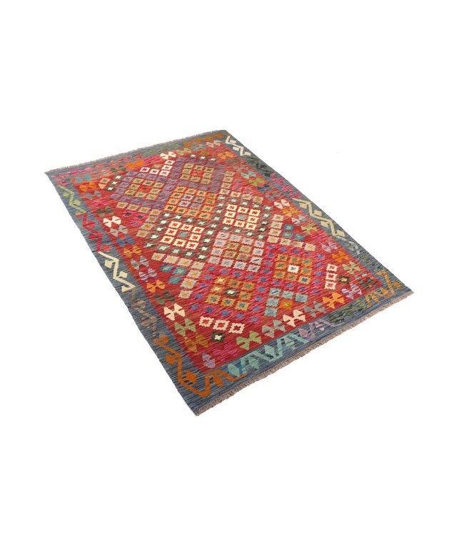 200x149 cm Handgewebter Traditioneller Kelim Teppich Woll