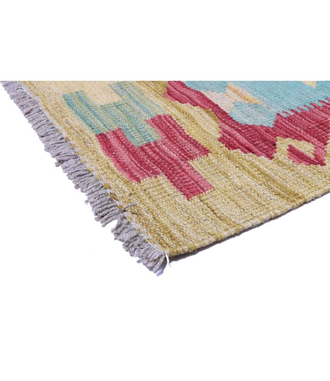 198x148 cm Handwoven Traditional Kelim Area Rug Wool Carpet