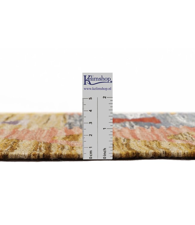 198x148 cm Handwoven Traditional Kelim Area Rug Wool Carpet