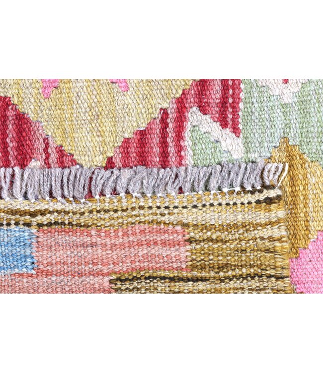 198x148 cm Handwoven Traditional Kelim Area Rug Wool Carpet