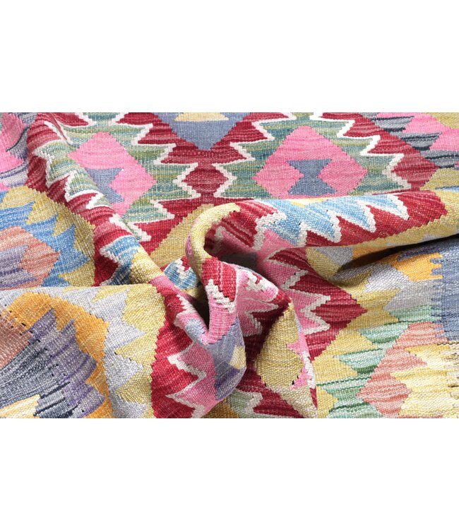 198x148 cm Handwoven Traditional Kelim Area Rug Wool Carpet