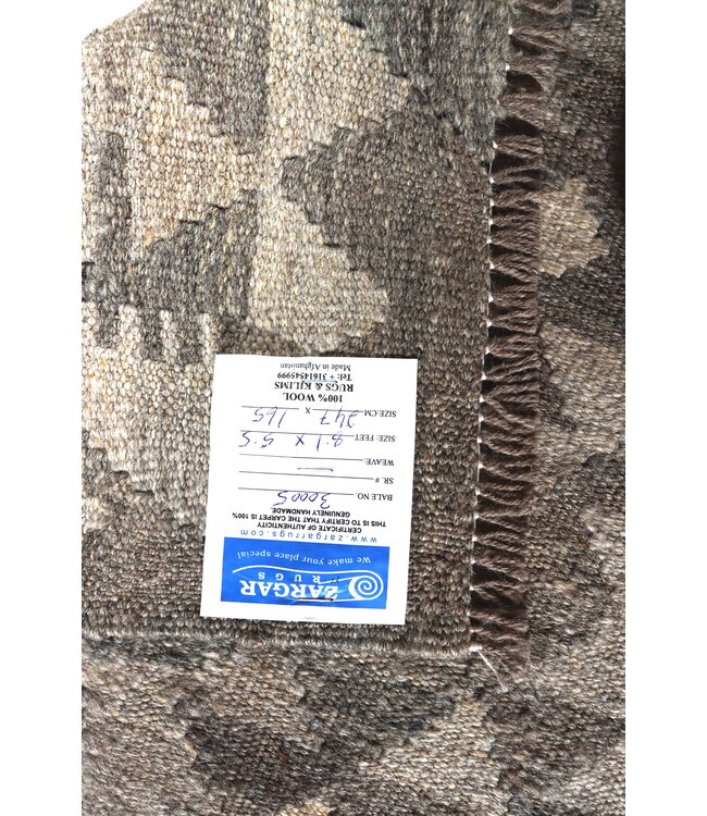 247x165 cm Handwoven Natural  Wool Kelim Area Rug