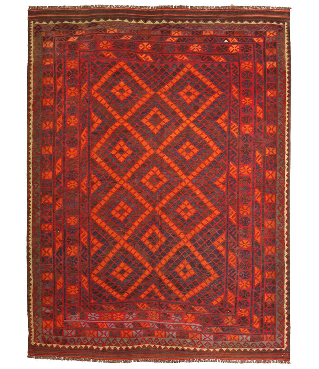 316x230cm Vintage Kelim Oude stijl 100% wollen Kelim Tapijt Maimana