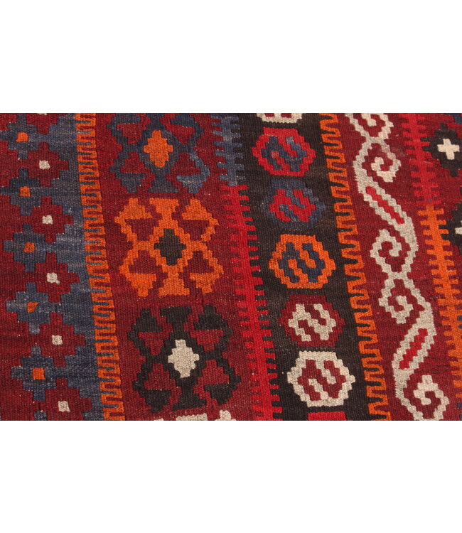 396x263cm Vintage Kelim teppich im alten Stil aus 100 % Wolle Maimana