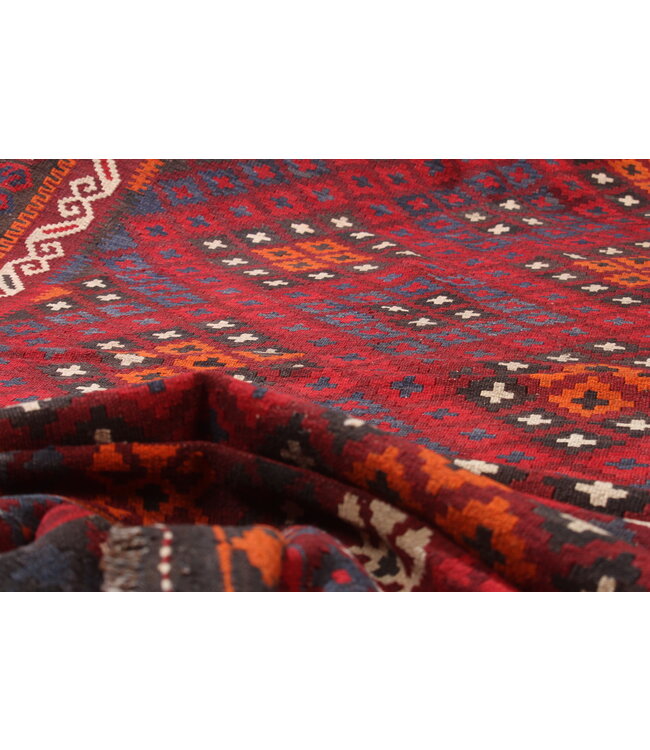 396x263cm Vintage Kelim teppich im alten Stil aus 100 % Wolle Maimana