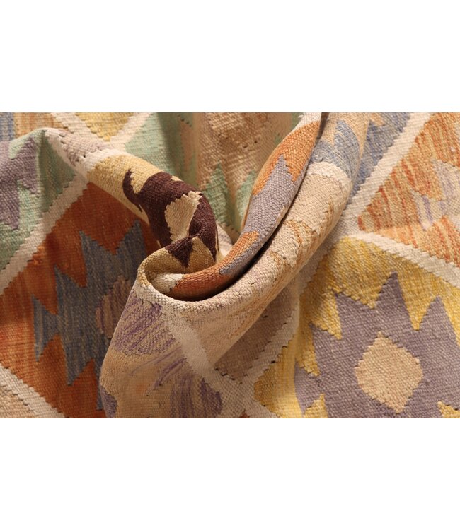 200x141 cm Handwoven Traditional Kelim Area Rug Wool Carpet