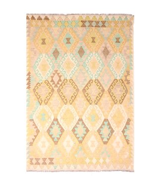 Kelimshop 196x142 cm Handgewebter Traditioneller Kelim Teppich Woll Kelimshop 196x142 cm Handgewebter Traditioneller Kelim Teppich Woll
