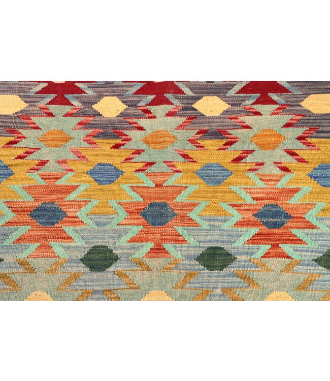 205x156 cm Handwoven Traditional Kelim Area Rug Wool Carpet