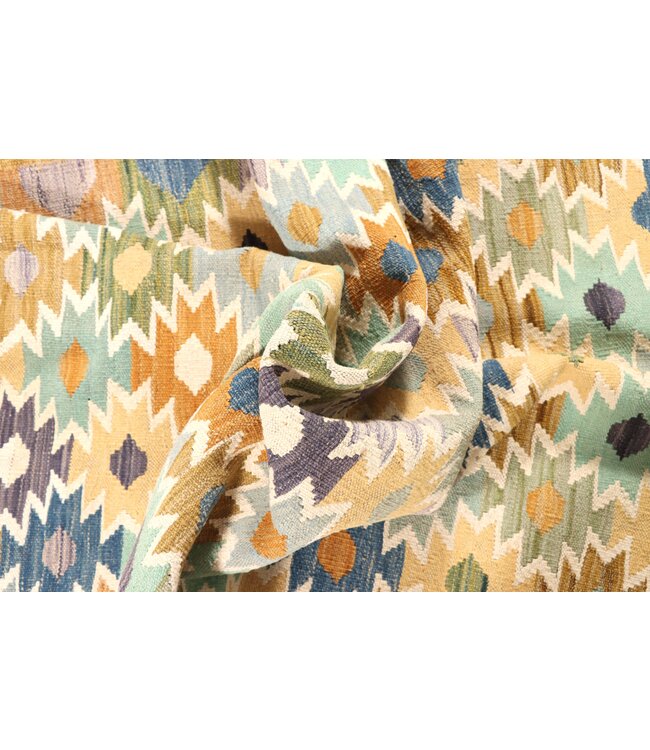 202x156 cm Handgewebter Traditioneller Kelim Teppich Woll