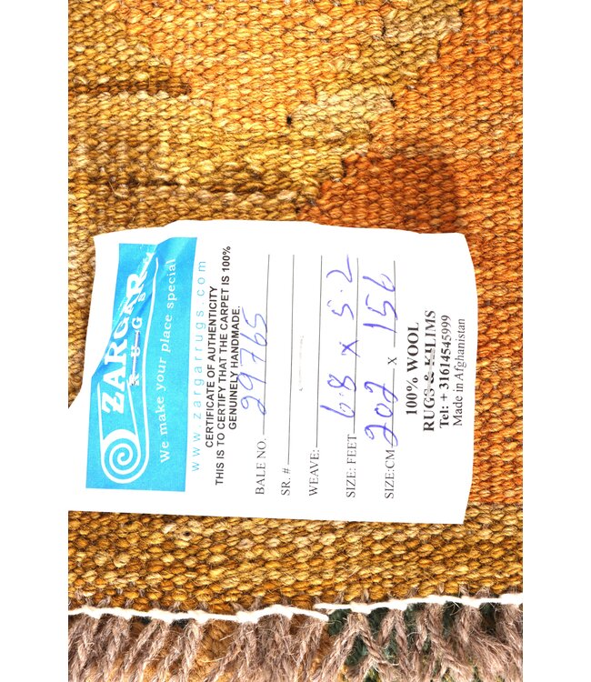 202x156 cm Handwoven Traditional Kelim Area Rug Wool Carpet