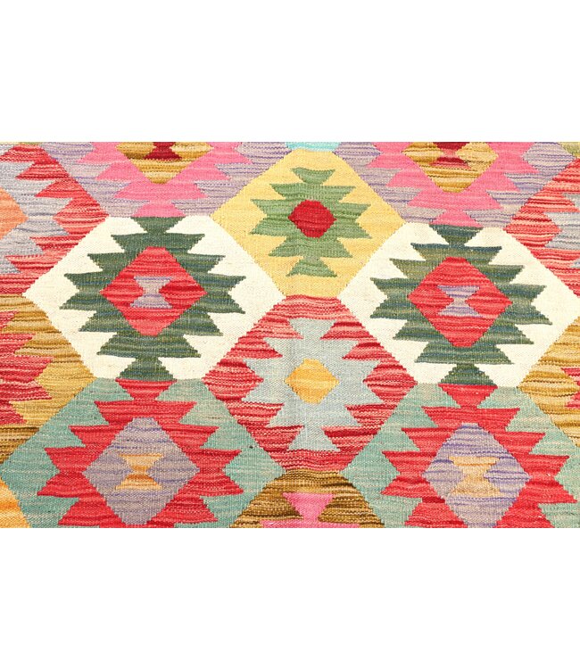 200x152 cm Handwoven Traditional Kelim Area Rug Wool Carpet