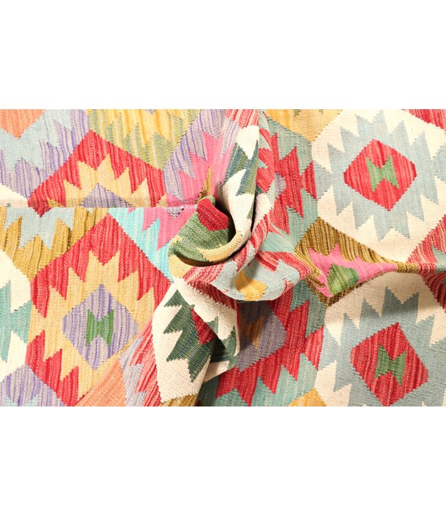 200x152 cm Handgewebter Traditioneller Kelim Teppich Woll