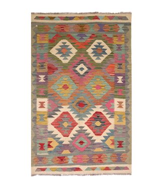 Kelimshop 189x124 cm Handgewebter Traditioneller Kelim Teppich Woll Kelimshop 189x124 cm Handgewebter Traditioneller Kelim Teppich Woll