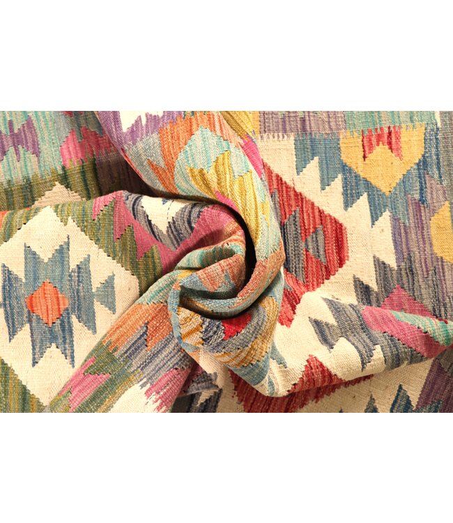 189x124 cm Handgewebter Traditioneller Kelim Teppich Woll