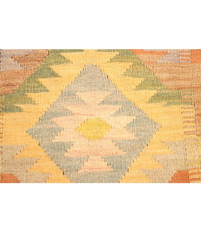 197x63 cm Handwoven Kelim Runner Wool Rug