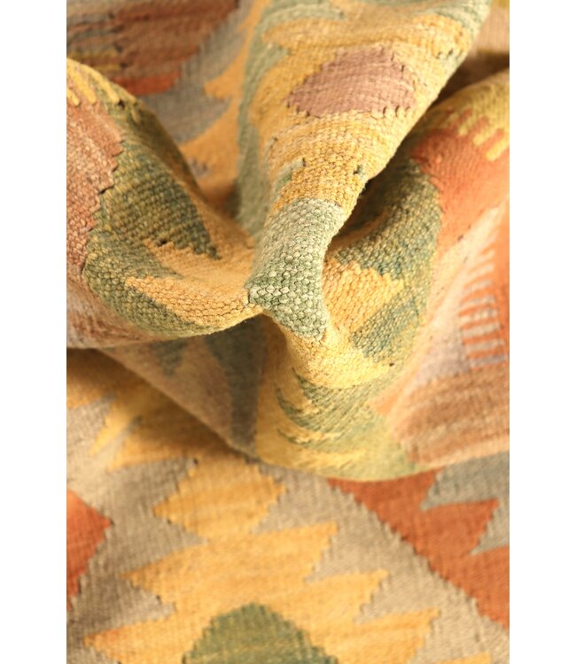 197x63 cm Handwoven Kelim Runner Wool Rug