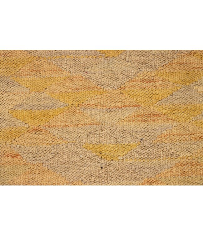 200x58 cm Handgeweven Kelim Loper  Wol  Vloerkleed Tapijt