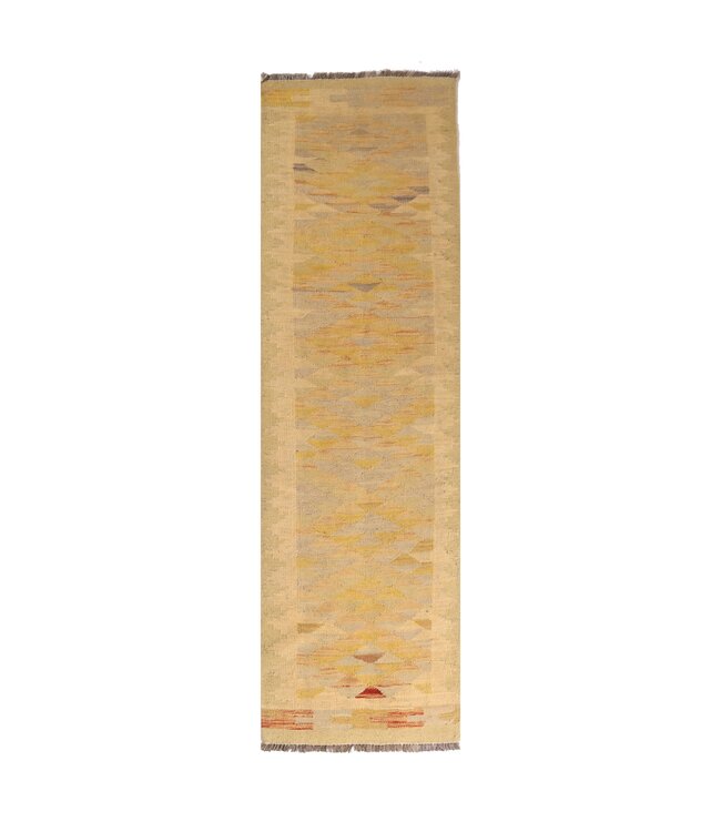 200x58 cm Handwoven Kelim Runner Wool Rug