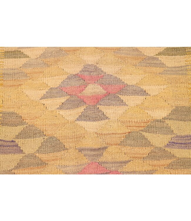 202x68 cm Handwoven Kelim Runner Wool Rug